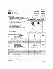 DataSheet IRLU8726PbF pdf